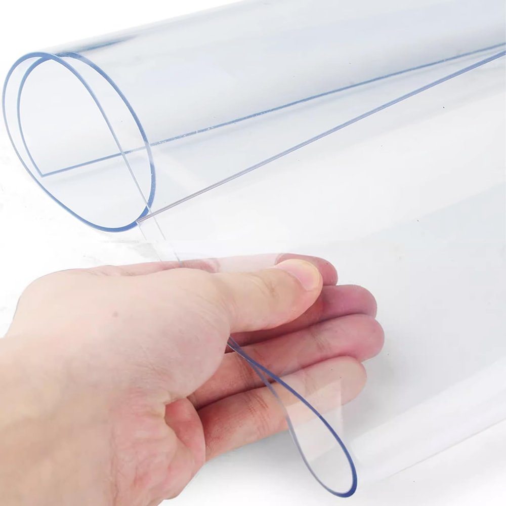 Transparent PVC Tablecloth Table Protector, 1 mm Thick, 110 x 160 cm