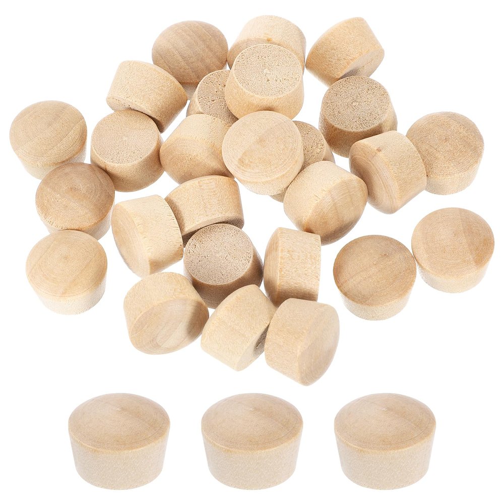 QUARKZMAN 26-Piece Lotus Wood Screw Hole Plugs, 14 x 12.5 mm