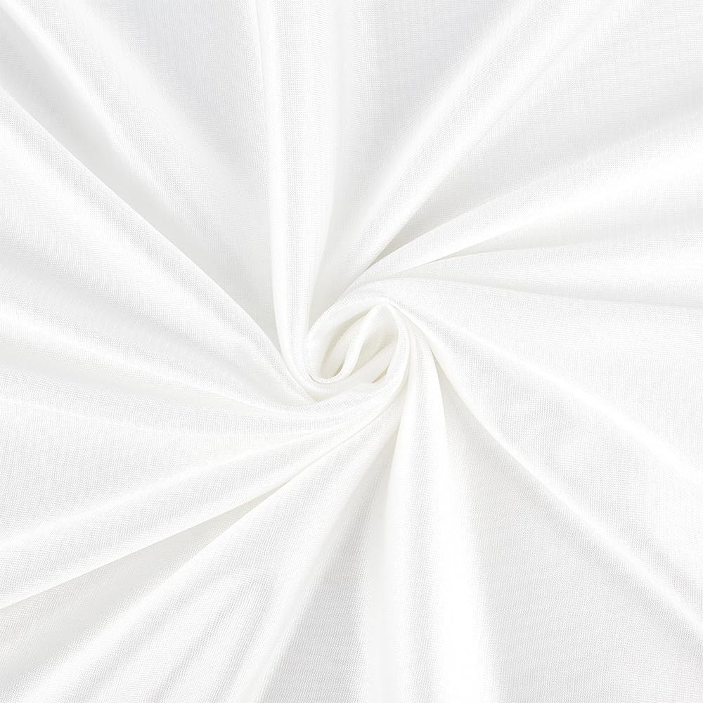 AHANDMAKER 5.47-Yard 64-Inch-Wide White Polyester Stretch Lining Fabric