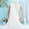 AHANDMAKER 5.47-Yard 64-Inch-Wide White Polyester Stretch Lining Fabric view 4