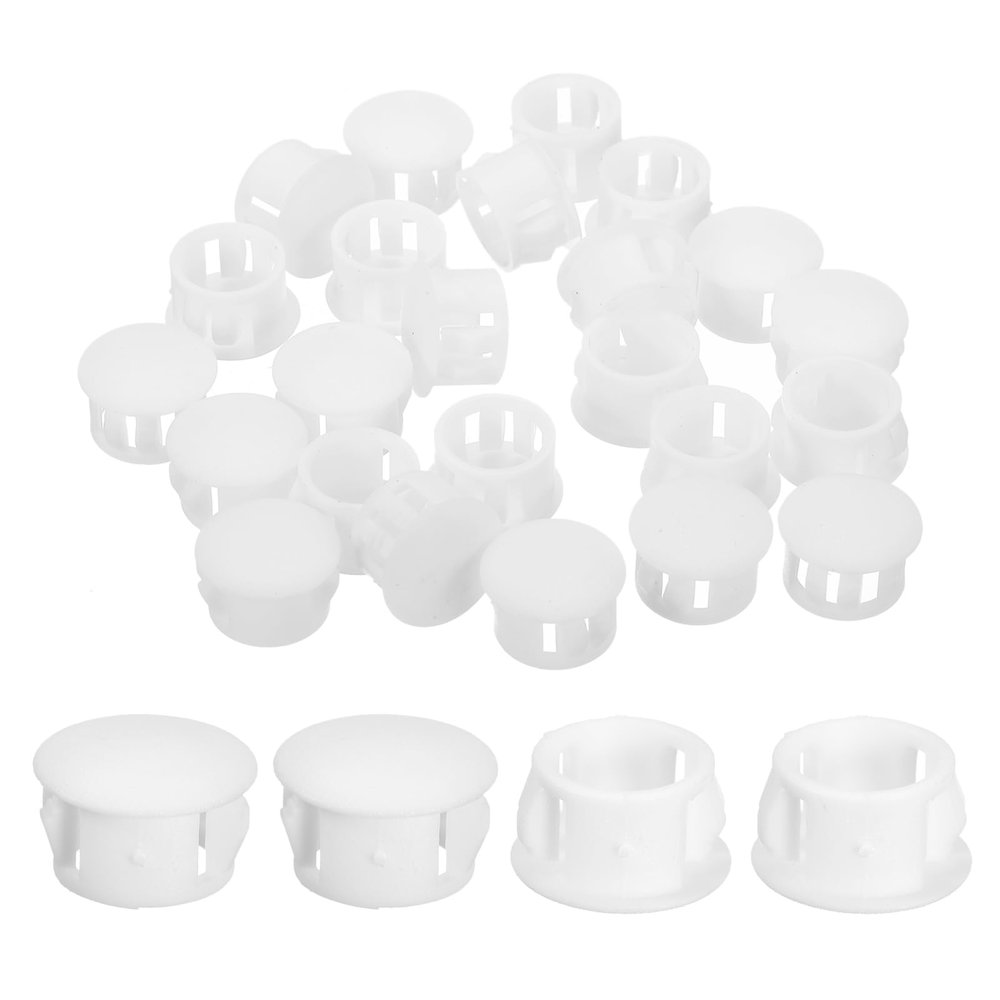 QUARKZMAN 28-Piece 14 mm (9/16 in) Nylon Hole Cover Caps, White