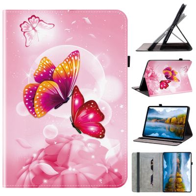 DayQiQiPu Protective Case for Apple iPad Air 3 10.5-inch (2019) / iPad Pro 10.5-inch (2017), Pink Butterfly Pattern