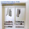 Wall-Mounted Shoe Rack, 3-Tier, Adjustable 43.2–76.2 cm, Holds 24 Pairs, White, 2-Pack view 3