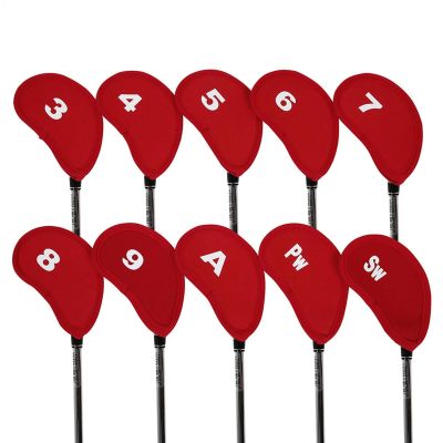 Golf Club Covers for Irons, Woods & Hybrids, 10-Piece Set