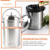 VILLFUL Stainless Steel Compost Bin with Lid and Carrying Handle view 3