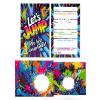 Junaversum 6 Colorful Birthday Invitation Cards with Envelopes view 1