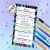 Junaversum 6 Colorful Birthday Invitation Cards with Envelopes view 4
