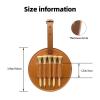 Black and White Round Totem Brown Golf Tee Storage Bag, Multifunctional Golf Tee Holder for Men, Durable PU Material view 3