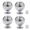 SANCHAKOU Cabinet Knobs, 2/4-Pack, Brass Silver Chrome Round Ball Handles view 1