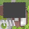 Waterproof Rectangular Sun Shade Sail 4 x 4.5 m, 98% UV Protection, Dark Gray view 1