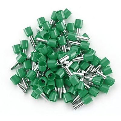 380-Piece Green 14 AWG E2510 Insulated Wire Ferrule Crimp Terminals