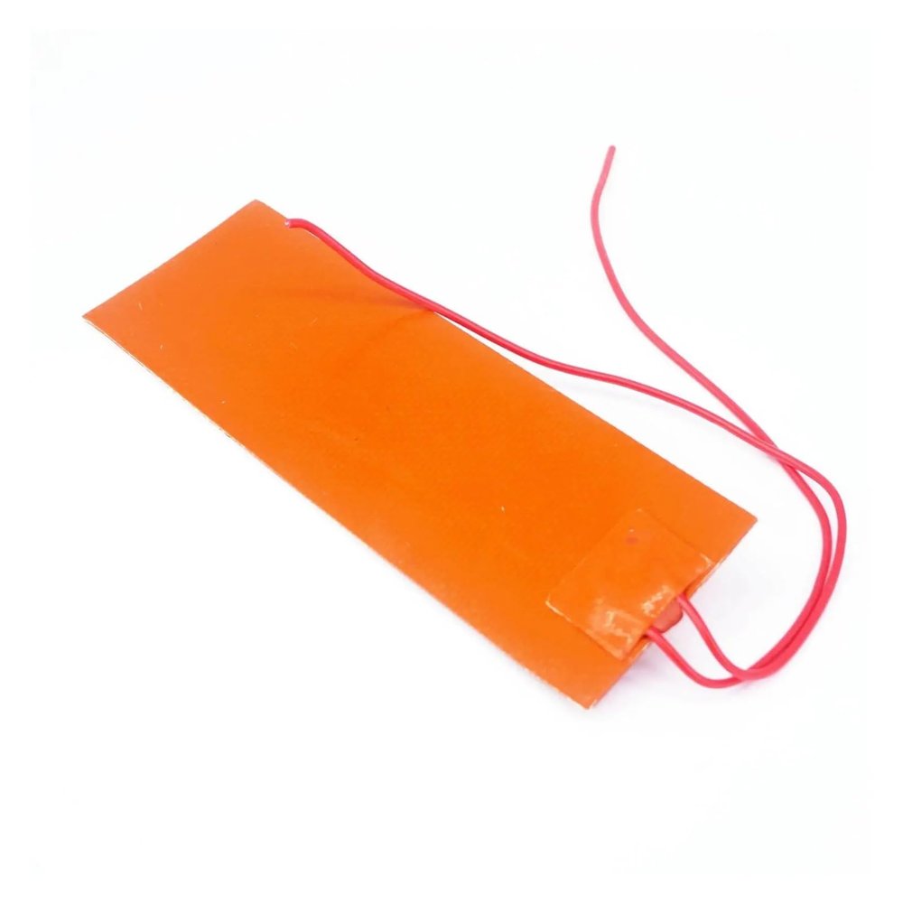 QMKADFQXF 12V DC 50mm x 150mm 20W Rectangular Flexible Silicone Rubber Heater Pad