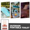 Portable Folding Toilet, Baby Toilet Seat, Car/Camping Potty, Purple, PU view 3