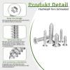 QUARKZMAN 60-Pack M4 x 16 mm Tamper-Resistant Torx Wood Screws, 304 Stainless Steel, T20 Bit, Silver view 4