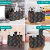 SMAZDFXX PU Leather Pencil Holder with 2 Compartments and Boho Graphics view 4