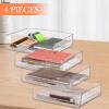 Geelin Stackable Paper Organizer, 4 Levels, 32 x 24 x 7 cm, Clear PET Desk Organizer and Letter Tray view 2