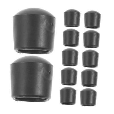 Milisten 16-Piece Foosball Rod End Caps, Black Safety Covers for Mini Foosball Tables