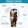 OWFKAY Insulated Coffee Tumbler with Lid and Straw, Stainless Steel, for Men and Women, Brown Horse, White Horse, Brown Horse, Brown Horse view 4