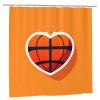 Mexpekil Love Heart Basketball Shower Curtain with Hooks, 72 x 72 in view 1
