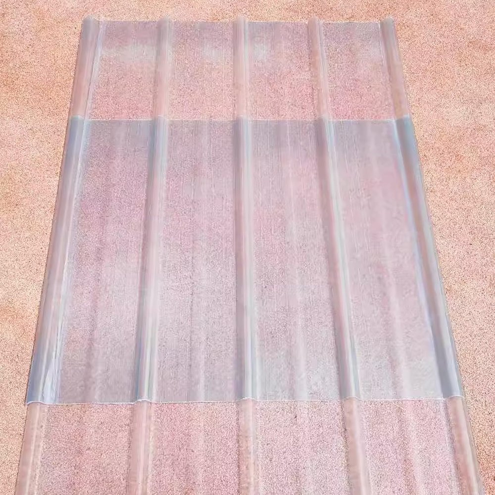 3-Piece 2.2 mm FRP Transparent Corrugated Roofing Panels