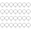 PATIKIL 28-Pack Curtain Rings with Eyelets, 32 mm Inside Diameter, Silver view 1