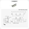 304 Stainless Steel Concealed Weld-On Hinge for Electrical Cabinet Doors, Removable, 1 Piece view 2