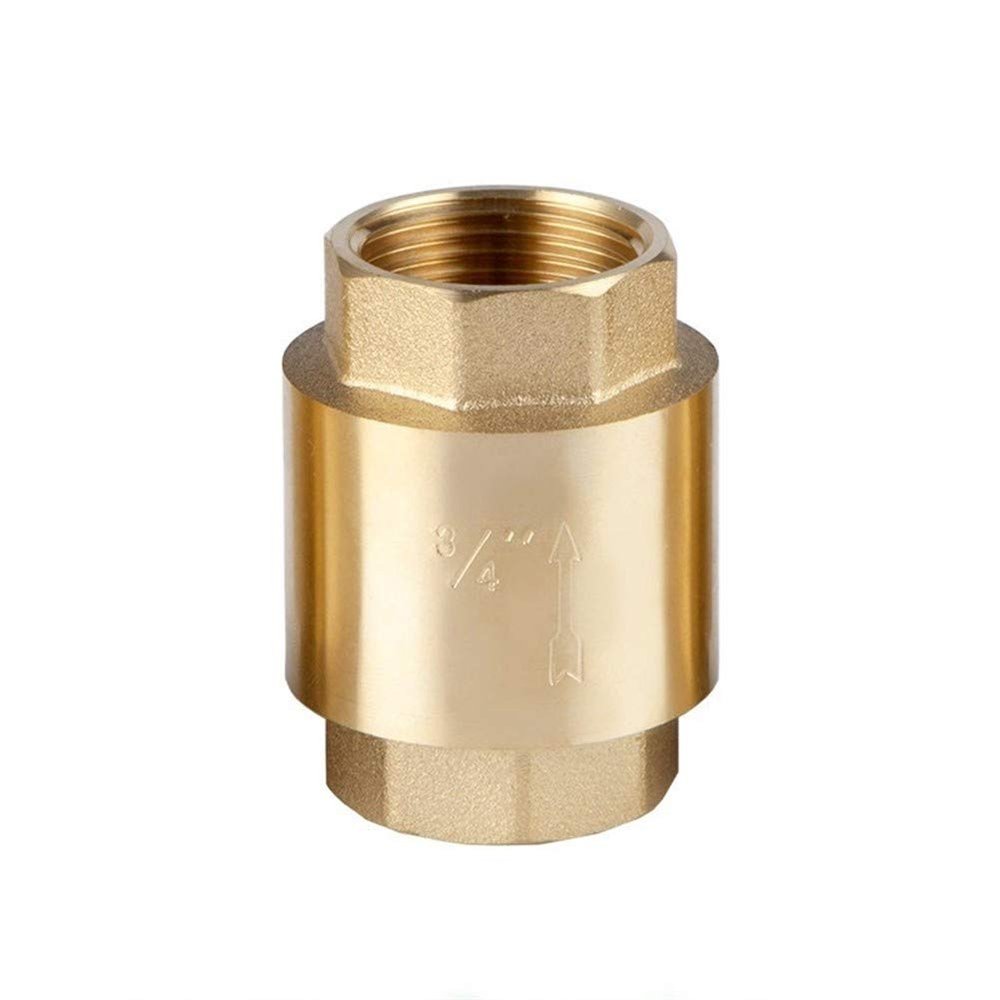 RFXOGTYFZ 1/2 in DN15 DN20 DN25 DN32 1 in Female Brass In-Line Spring Check Valve for Water, Oil, and Air (DN15)