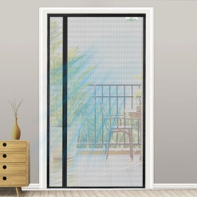 SCREEN DOOR Reversible Insect Screen Door 95 x 150 cm, Black