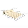 Generic Roll-Up Mattress Foundation for Floor, Solid Wood Slat Bed Base, 120 x 200 cm view 2