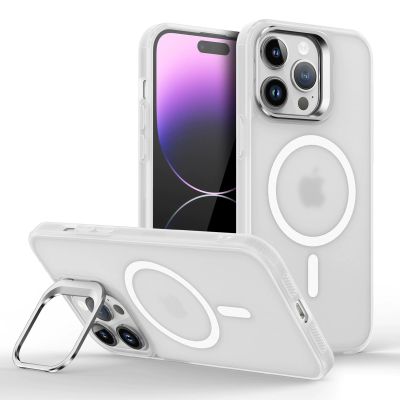Mixroom Protective Case with Stand for iPhone 15 Plus, MagSafe-Compatible, White C06