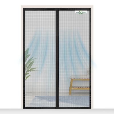 Magnetic Screen Door for Balcony Doors, 155 x 210 cm, Black