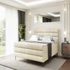 ALTDECOR Celestia-FC-Z Box Bed with H4 Mattress, 160 x 200, Beige view 1