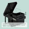 Relaxdays Pull-Out Built-In Trash Can, Waste Sorting System for Base Cabinets, Various Compartment Counts and Capacities, Black view 2