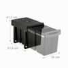 Relaxdays Pull-Out Built-In Trash Can, Waste Sorting System for Base Cabinets, Various Compartment Counts and Capacities, Black view 4