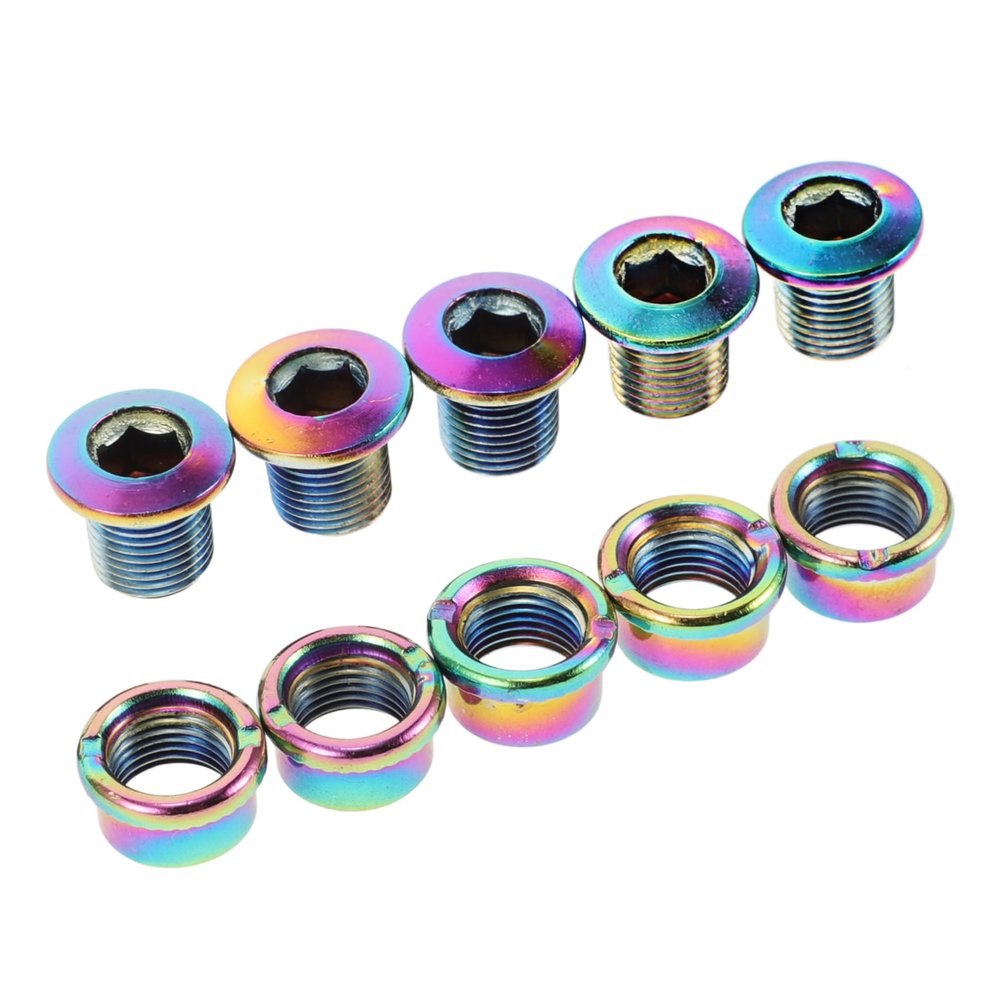 iplusmile 5-Piece Chainring Bolt Set for Single Chainrings