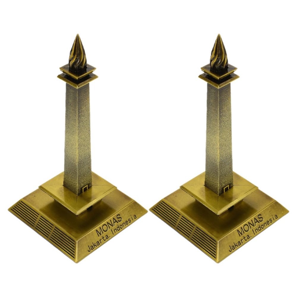 GALPADA 2-Piece Indonesian Tower Souvenir Models