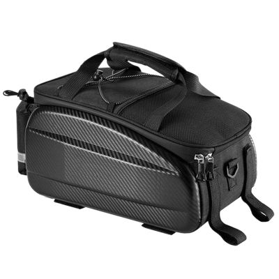 XUQEAYWD Expandable Bike Rack Bag with Reflective Strips