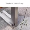 WANGHAI-666 Stainless Steel Outdoor Garden Bench with Plastic-Wood Seat, Backless, XL view 3