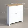 HOMCOM Ultra-Slim Shoe Cabinet, 2 Flip Drawers, 6–12 Pairs, White view 3