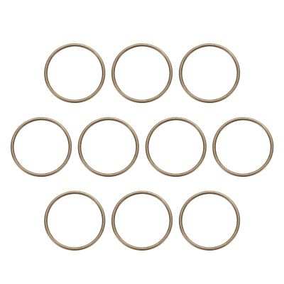 QUARKZMAN 10-Pack 30 mm O-Ring Buckles, Zinc Alloy Electroplated Round Rings for Bags, Belts and DIY Crafts, Brown