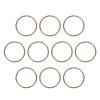 QUARKZMAN 10-Pack 30 mm O-Ring Buckles, Zinc Alloy Electroplated Round Rings for Bags, Belts and DIY Crafts, Brown view 1