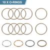 QUARKZMAN 10-Pack 30 mm O-Ring Buckles, Zinc Alloy Electroplated Round Rings for Bags, Belts and DIY Crafts, Brown view 3