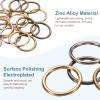 QUARKZMAN 10-Pack 30 mm O-Ring Buckles, Zinc Alloy Electroplated Round Rings for Bags, Belts and DIY Crafts, Brown view 4