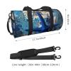 Mexpekil Foldable Sports Duffel Bag, Carry-On Travel Bag, Waterproof, Blue Starfish Coral, One Size view 3