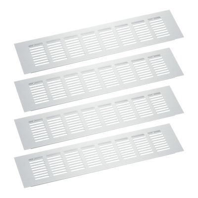 QUARKZMAN Vent Covers, 4-Pack, 13.78 x 3.15 in, Aluminum Alloy Mesh Vent Grilles, Silver