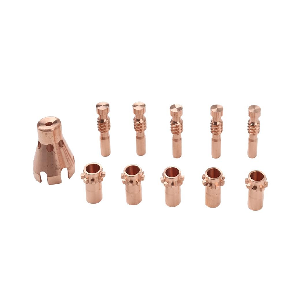 SIKUAI 11-Piece Plasma Torch Electrode and Nozzle Consumables for 80/25/55 Torches