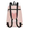 Amooorous Love Fake Glitter Rose Gold Drawstring Sports Bag with Wet/Dry Compartments, Men's Work Backpack view 2