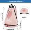 Amooorous Love Fake Glitter Rose Gold Drawstring Sports Bag with Wet/Dry Compartments, Men's Work Backpack view 3