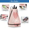 Amooorous Love Fake Glitter Rose Gold Drawstring Sports Bag with Wet/Dry Compartments, Men's Work Backpack view 4