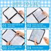 Sunmeit A5 Budget Binder Cover with Zipper, Glittery 6-Ring Planner, Transparent Refillable PVC Notebook Cover, Purple view 2